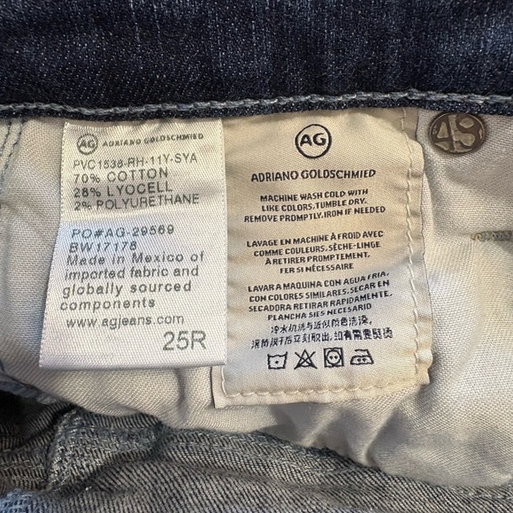 AG Adriano Goldschmied Blue Distressed Pencil Skirt - Picture 5 of 8